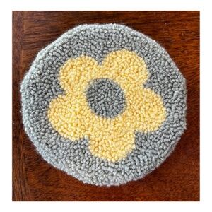 Flower Design Mug Rug. Coaster.